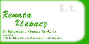 renata klepacz business card